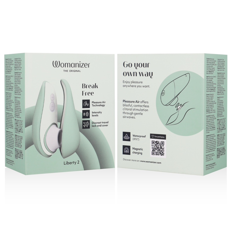 Womanizer - Liberty 2 Clitoris Stimulator & Suction Light Green – Clitoral Suction Stimulator