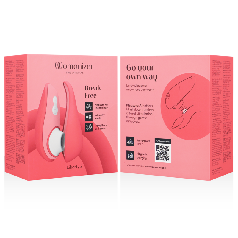 Womanizer - Liberty 2 Clitoris Stimulator & Suction Pink – Clitoral Suction Stimulator
