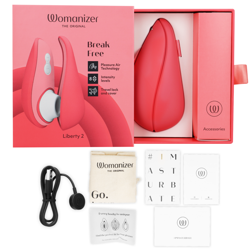 Womanizer - Liberty 2 Clitoris Stimulator & Suction Pink – Clitoral Suction Stimulator