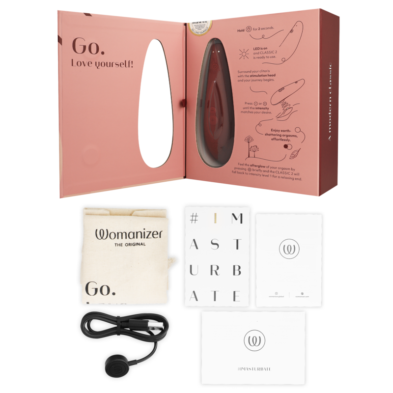 Womanizer - Classic 2 Clitoral Stimulator Bordeaux – Clitoris Stimulator
