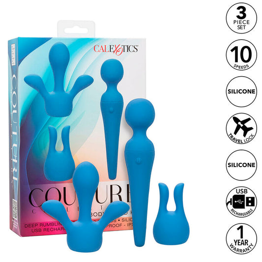 Calexotics - Couture Kit Vibrator Wand 10 Vibrations Blue – Wand Vibrator