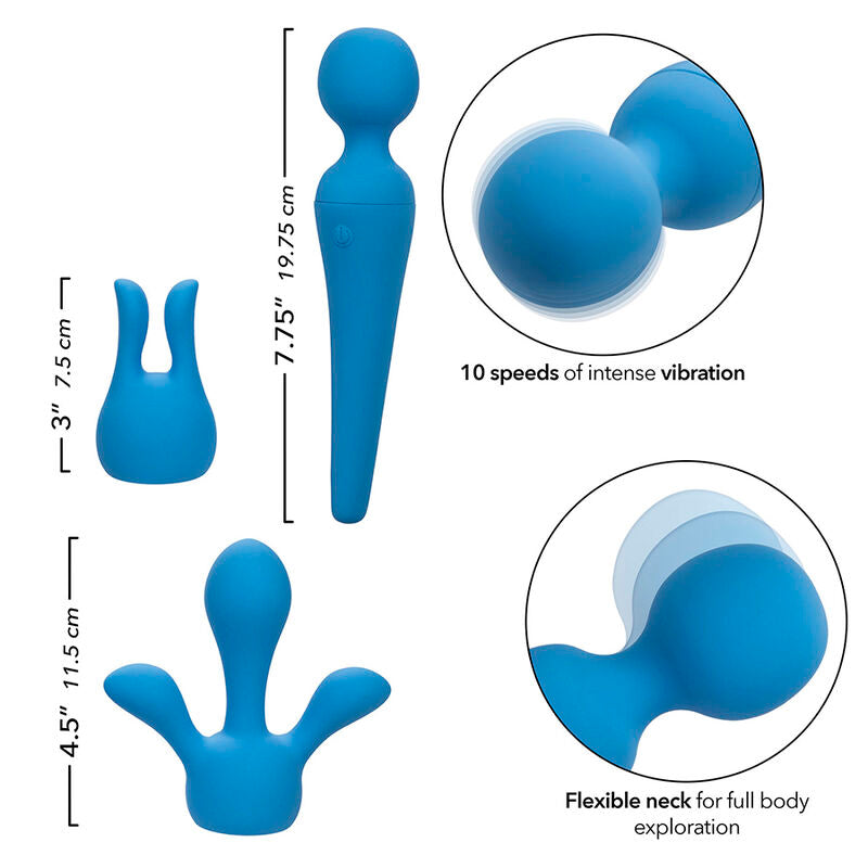 Calexotics - Couture Kit Vibrator Wand 10 Vibrations Blue – Wand Vibrator