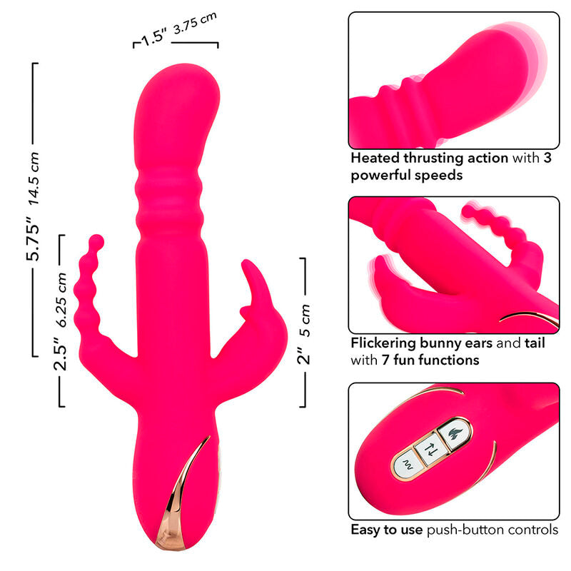 Calexotics - Jack Fantasy Triple Heated Vibrator Rabbit Pink – Rabbit Vibrator