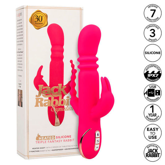 Calexotics - Jack Fantasy Triple Heated Vibrator Rabbit Pink – Rabbit Vibrator
