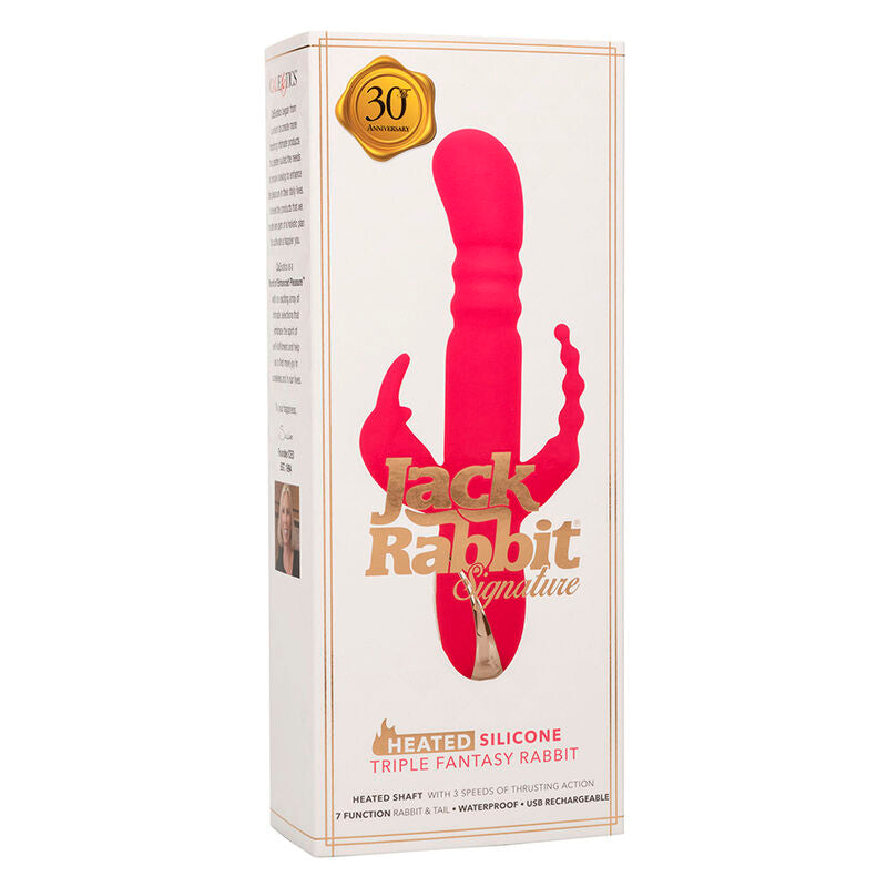 Calexotics - Jack Fantasy Triple Heated Vibrator Rabbit Pink – Rabbit Vibrator