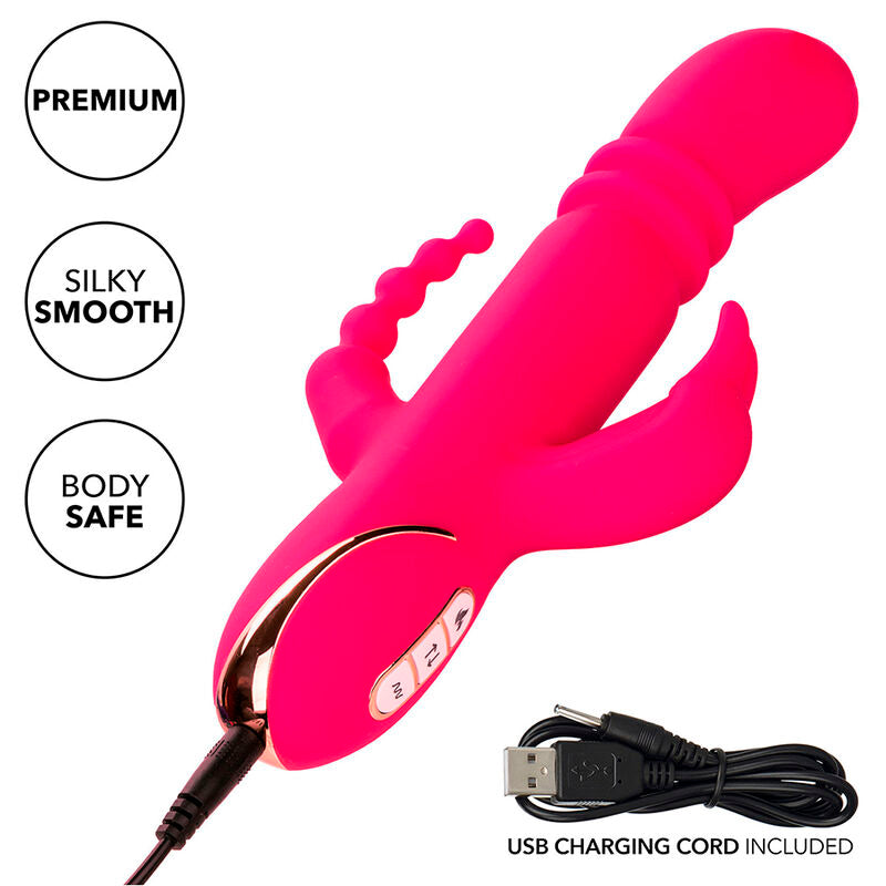 Calexotics - Jack Fantasy Triple Heated Vibrator Rabbit Pink – Rabbit Vibrator
