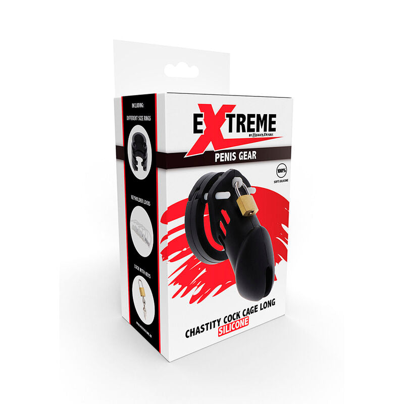 Extreme Chastity Cock Cage Silicone | Hidden Desire — L