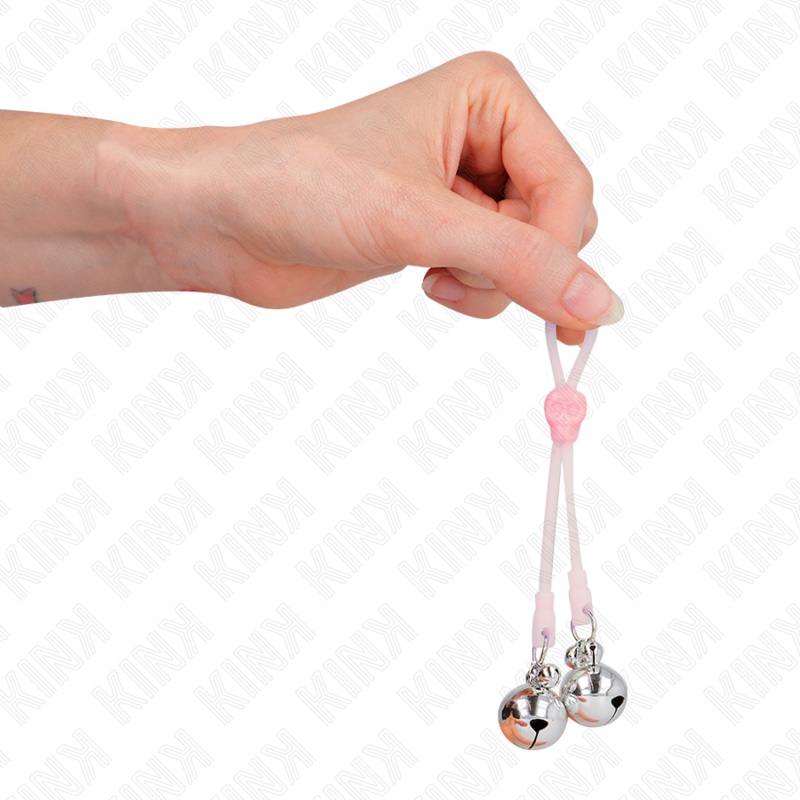 Kink - Luminous Skull Nipple Clamps with Ring Bells Adjustable