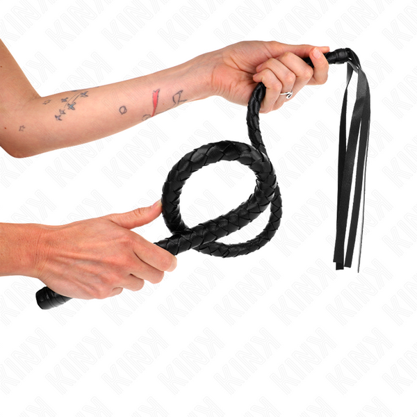 Kink Long Whip With Beads 110 Cm body