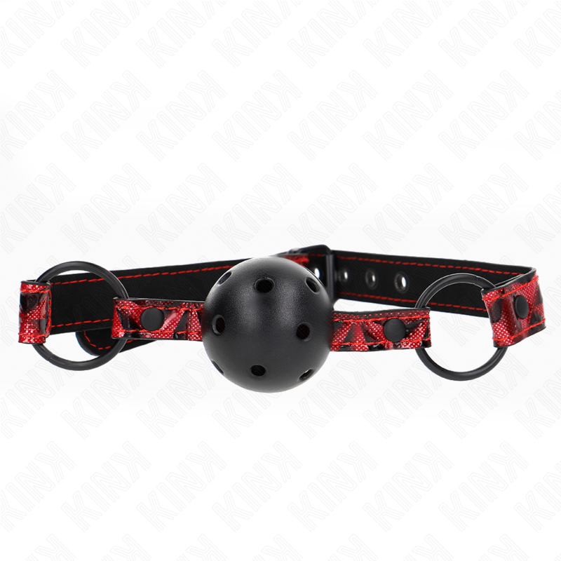 Diamond Pattern Ball Gag | Kink Red
