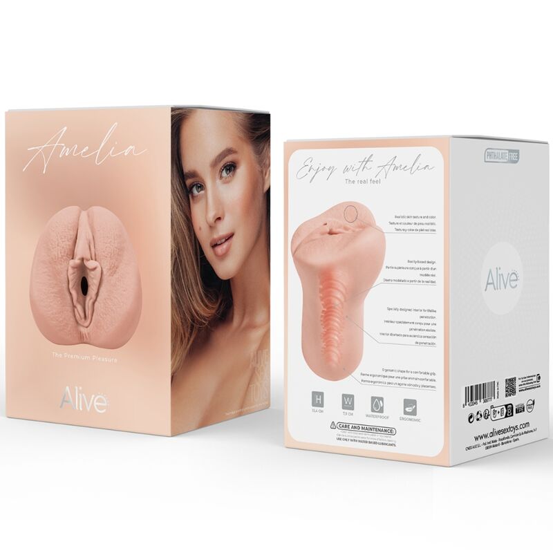 Alive - Amelia Male Masturbador Vaginal Super Realistic Flesh – Male Masturbator