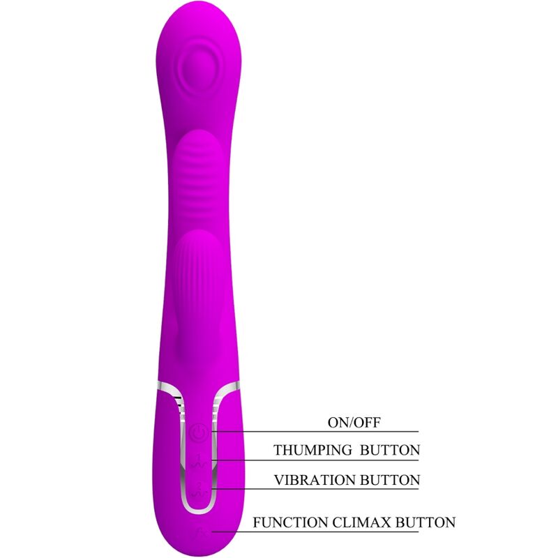 Pretty Love - Shania Triple Rabbit Vibrator Multifunction Pink – G Spot Rabbit Vibrator