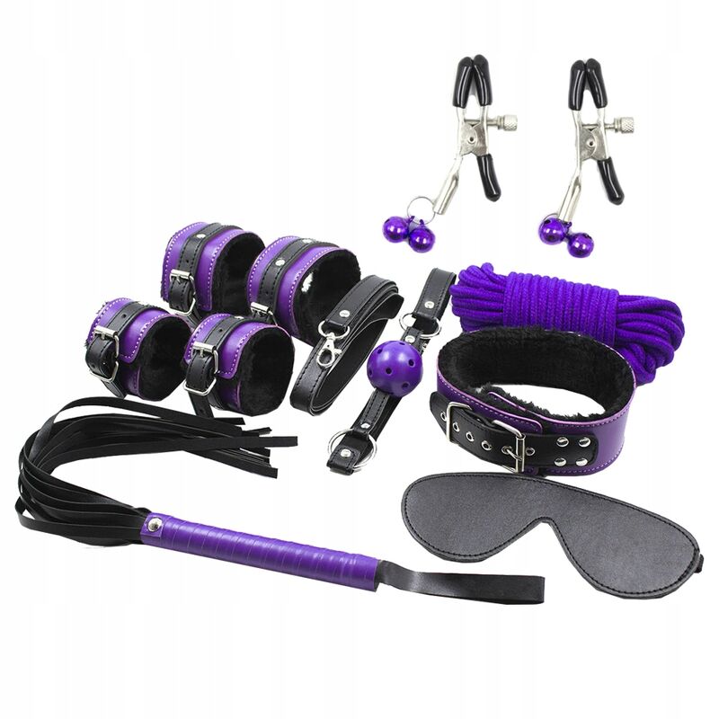 Secret Play Secretplay – BDSM Set 8Pcs Purble /Black