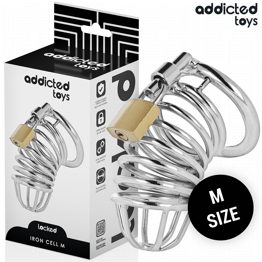 Locked Iron Cell Metal Penis Cage | Addicted Toys — M