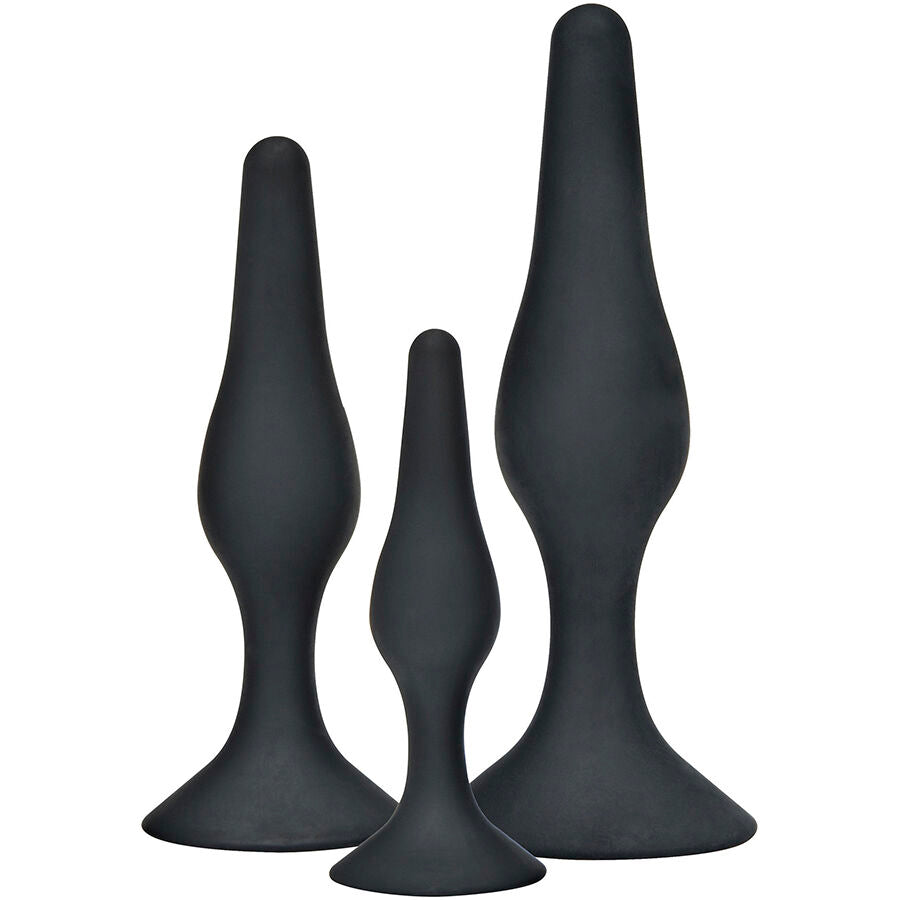 ANAL PLAY CURVY COMPANIONS ANAL PLUG 3 PIECES BLACK | ToyJoy — Black