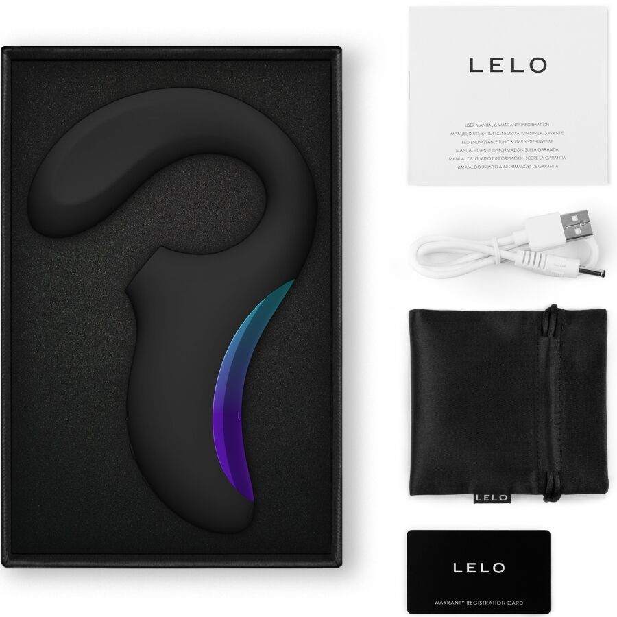 LELO - Enigma Wave, Massajador de Vibração Tripla, Preto