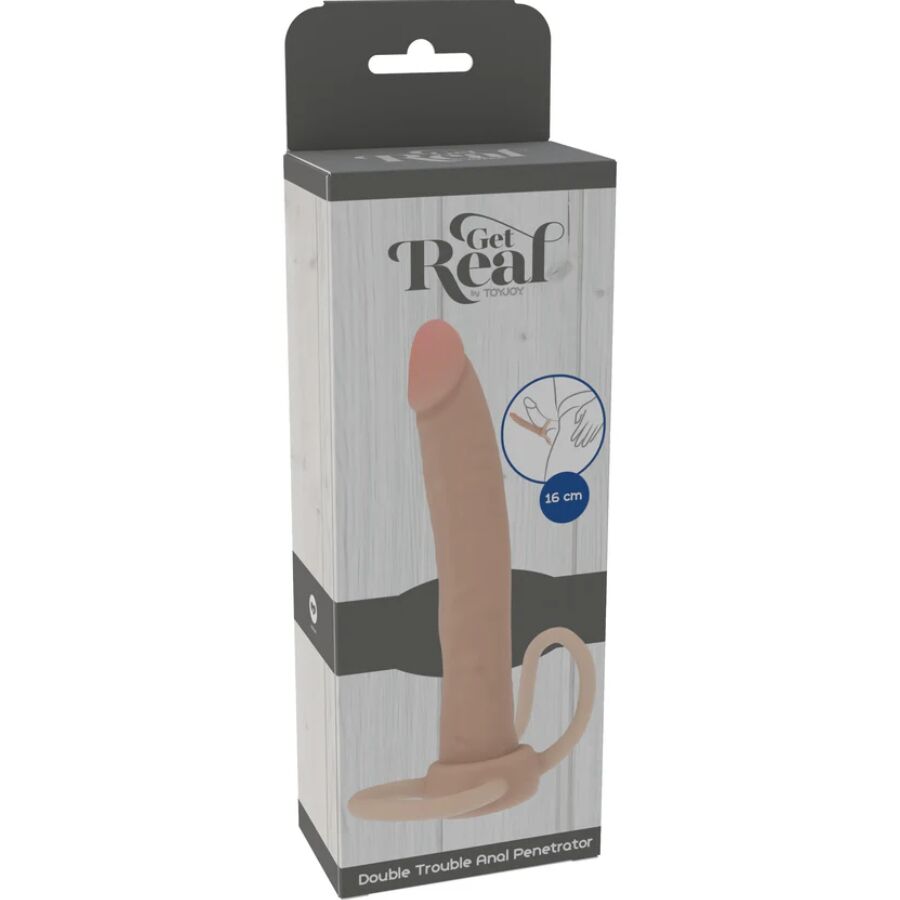 Get Real - Double Trouble Silicone Anal Penetrator 16 Cm