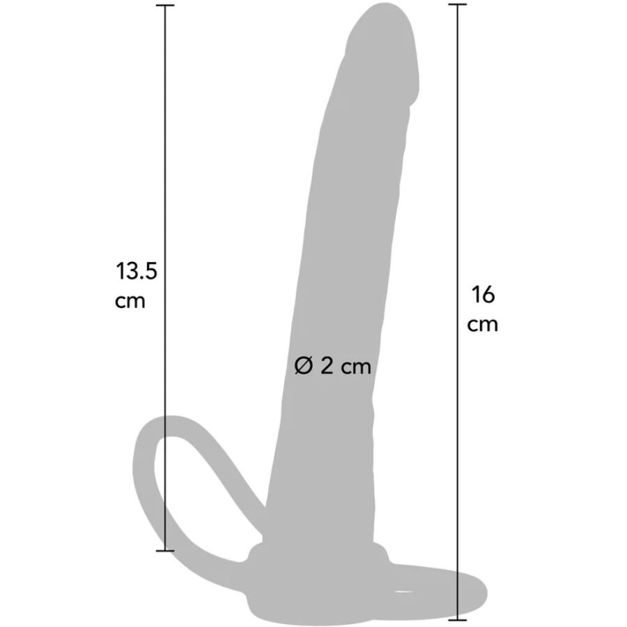 Get Real - Double Trouble Silicone Anal Penetrator 16 Cm