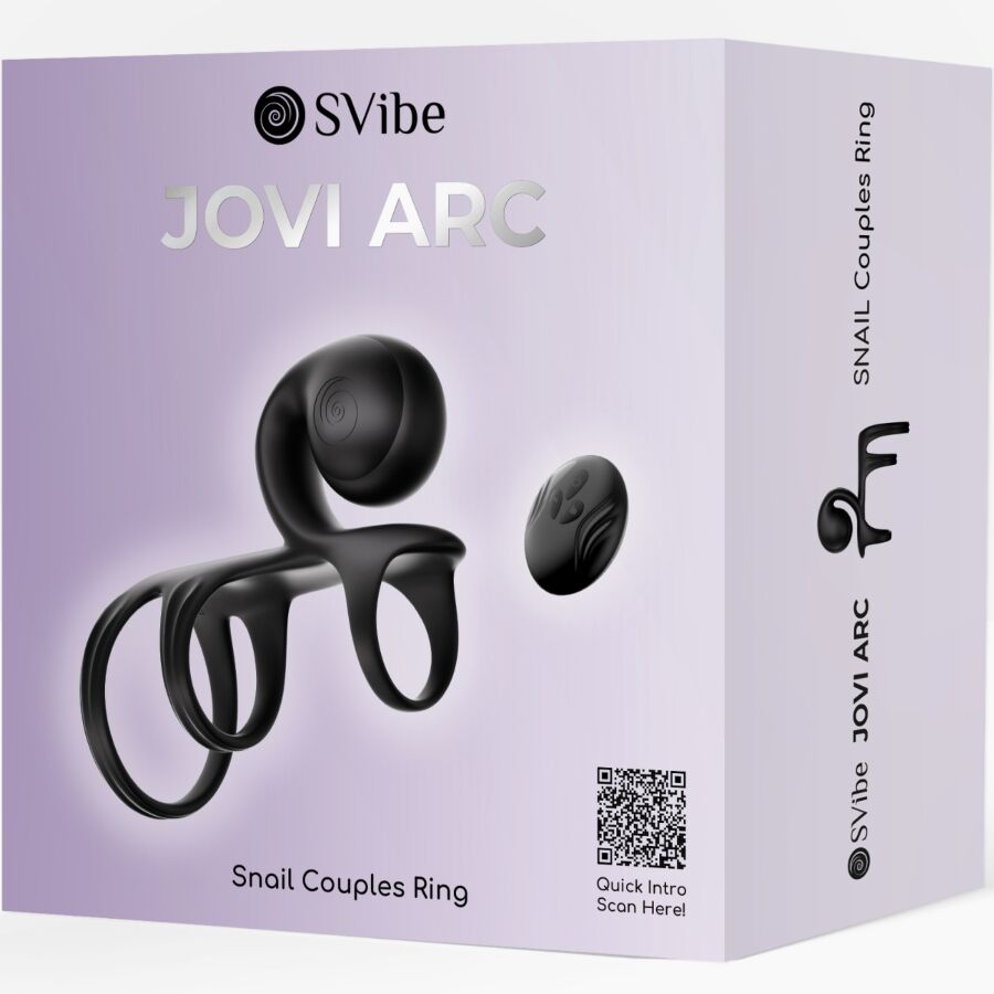 Snail Vibe - Jovi Arc Couple Ring Remote Control Black – Vibrator