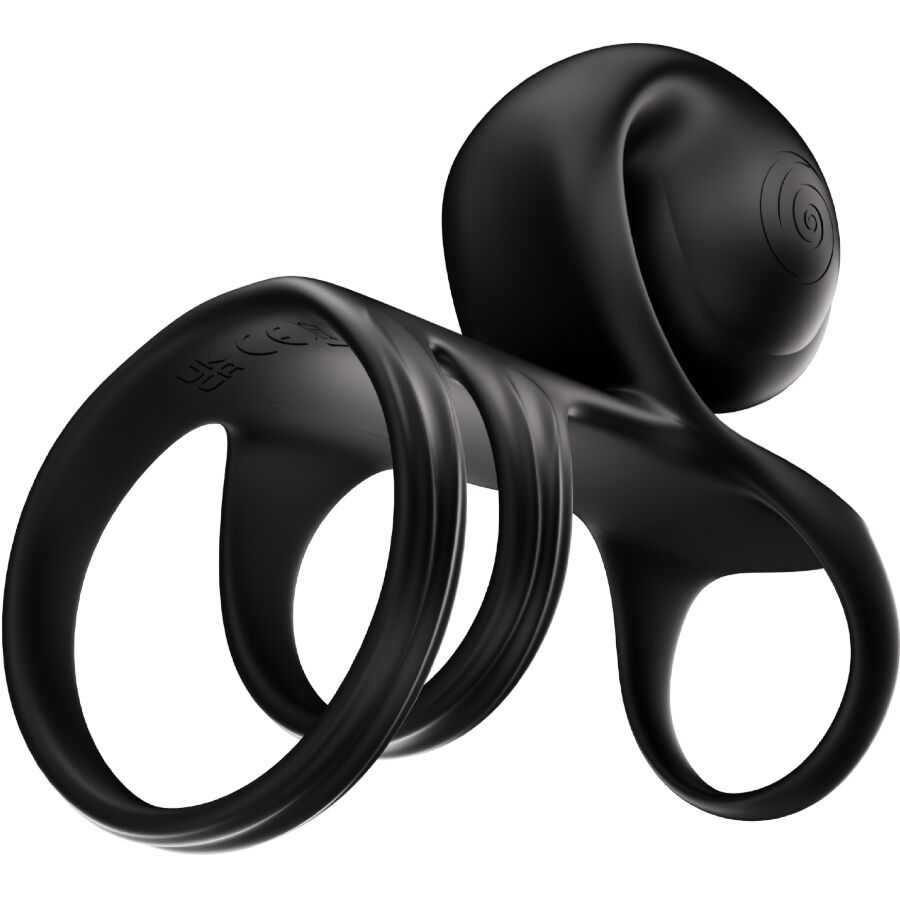 Snail Vibe - Jovi Arc Couple Ring Remote Control Black – Vibrator