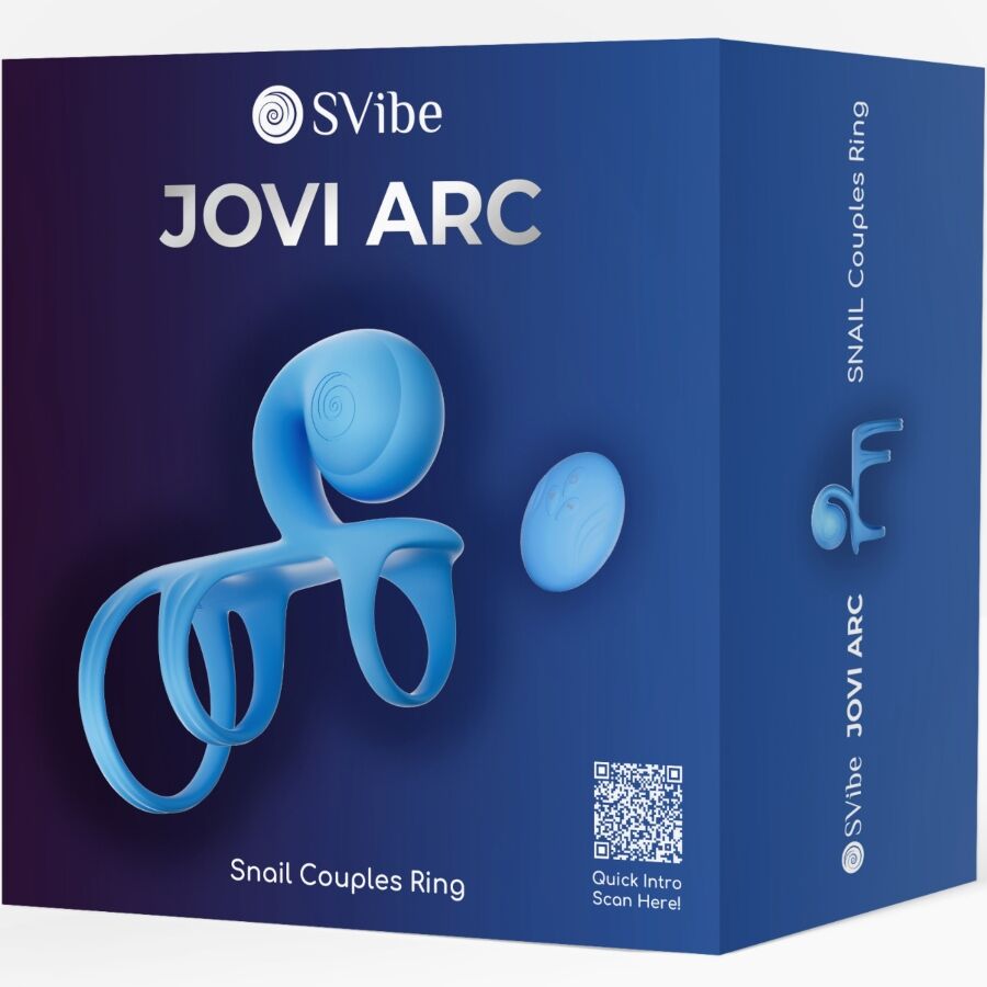 Snail Vibe - Jovi Arc Couple Ring Remote Control Blue – Vibrator