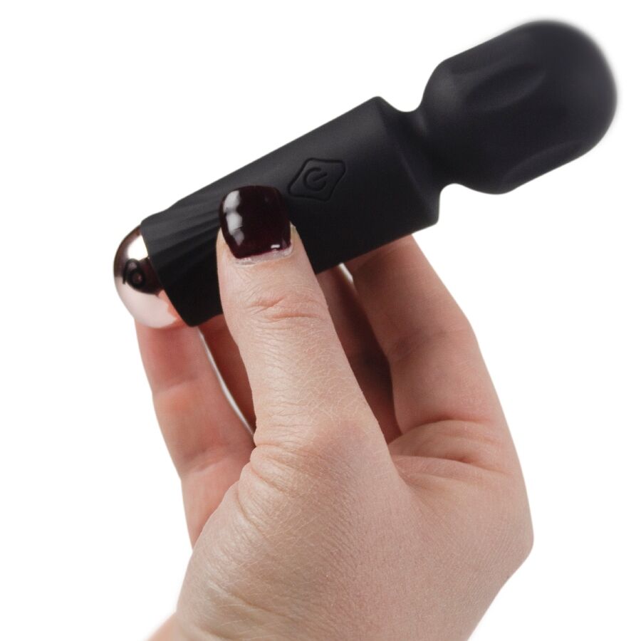 Rocks - Off - Mini Rechargeable Wand 16 Functions Black Tulip