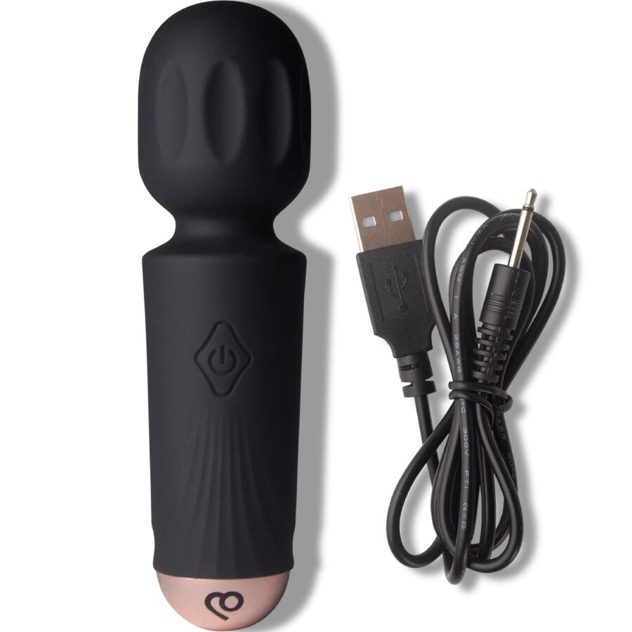 Rocks - Off - Mini Rechargeable Wand 16 Functions Black Tulip