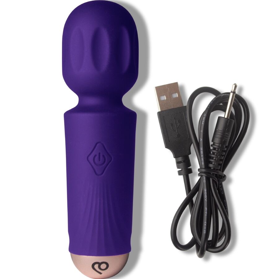 Rocks-Off - Mini Rechargeable Wand 16 Functions Violet Dream – Wand Vibrator