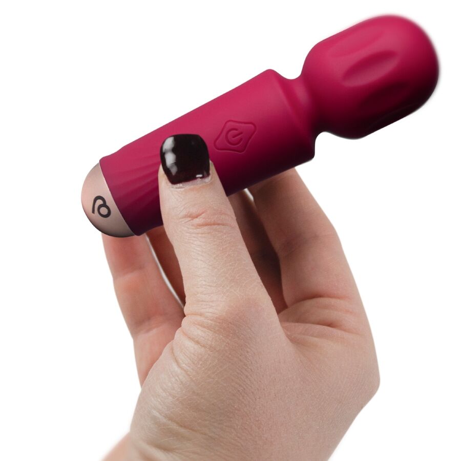 Rocks-Off - Mini Rechargeable Wand 16 Functions Azalea Red – Wand Vibrator