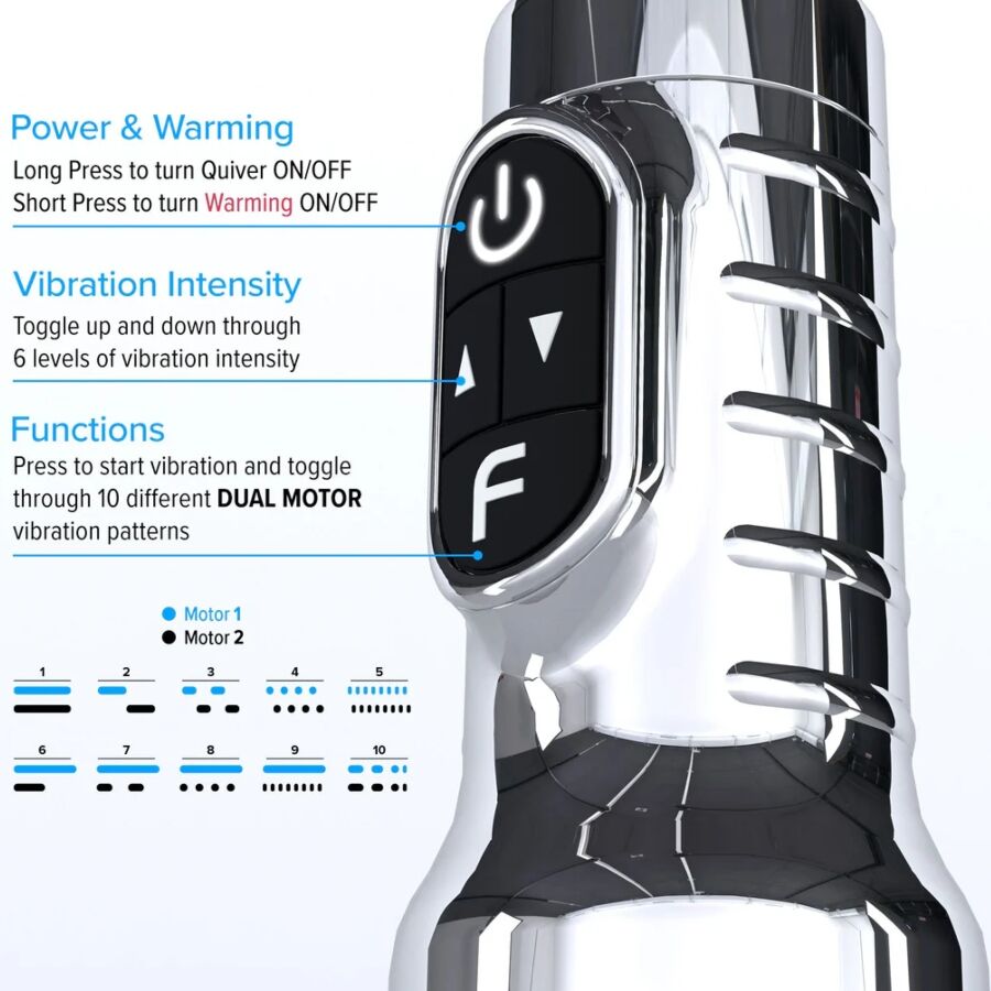 Fleshlight - Quiver Rechargeable Vibrating Masturbator Vagina – Male Masturbator