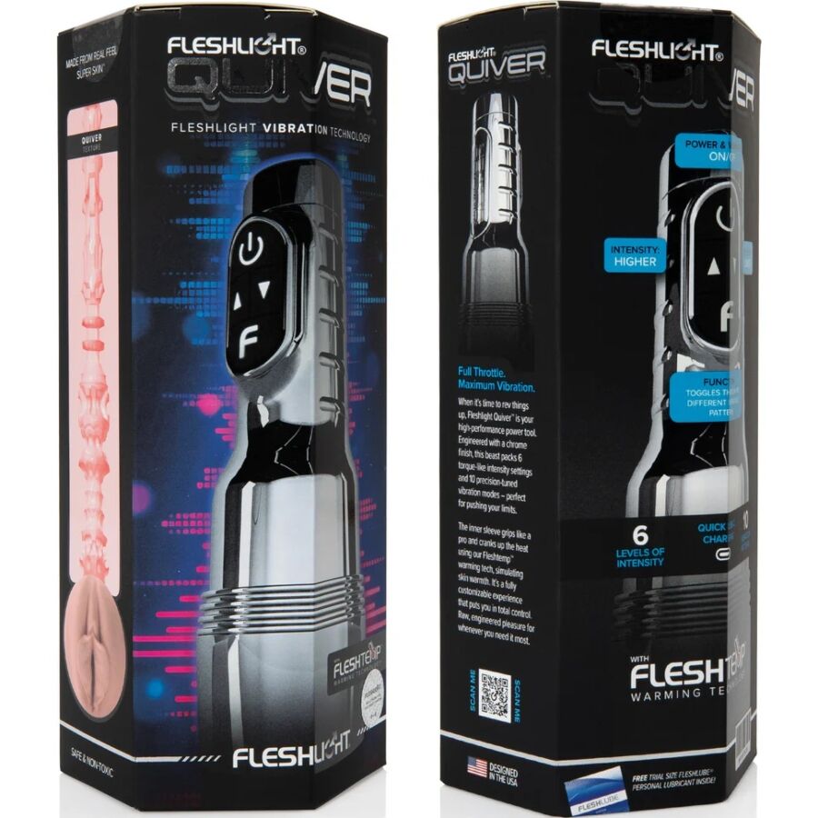 Fleshlight - Quiver Rechargeable Vibrating Masturbator Vagina – Male Masturbator