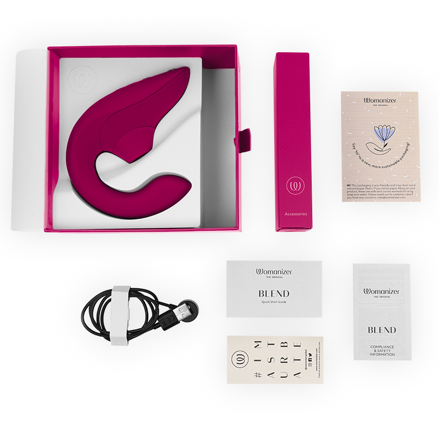Womanizer - Blend Rabbit Vibrator Stimulator Vibrant Pink – G Spot Rabbit Vibrator