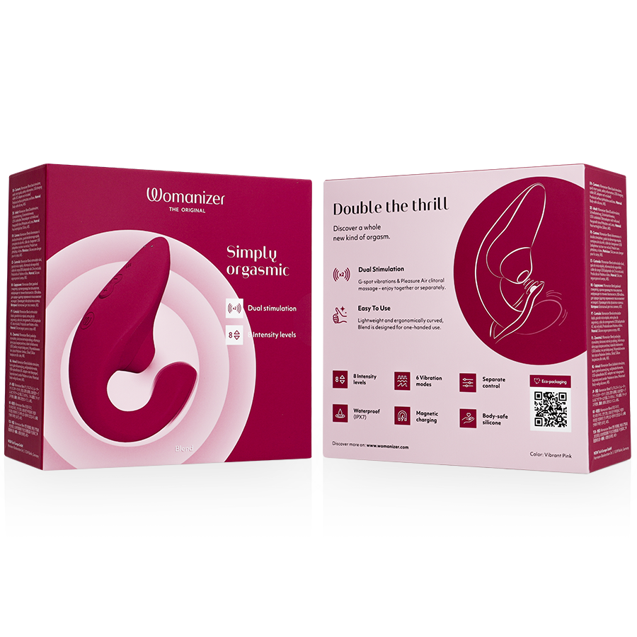 Womanizer - Blend Rabbit Vibrator Stimulator Vibrant Pink – G Spot Rabbit Vibrator