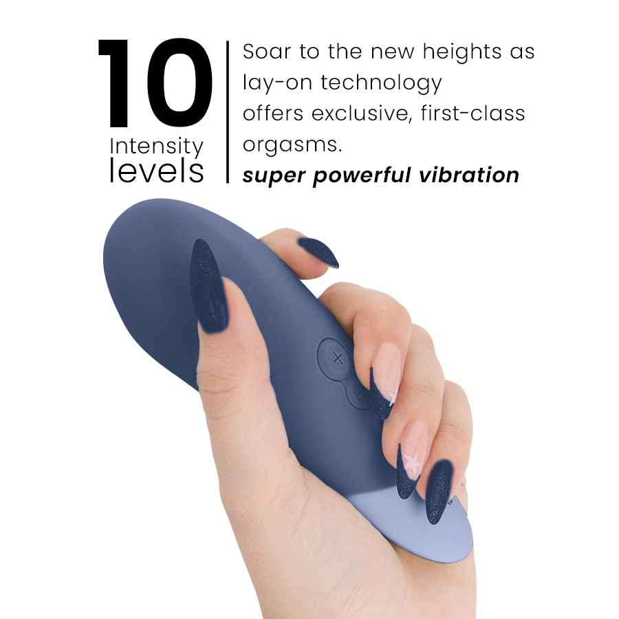 Womanizer - Vibe Lay-on Silent Vibrator Dark Blue – Clitoral Vibrator