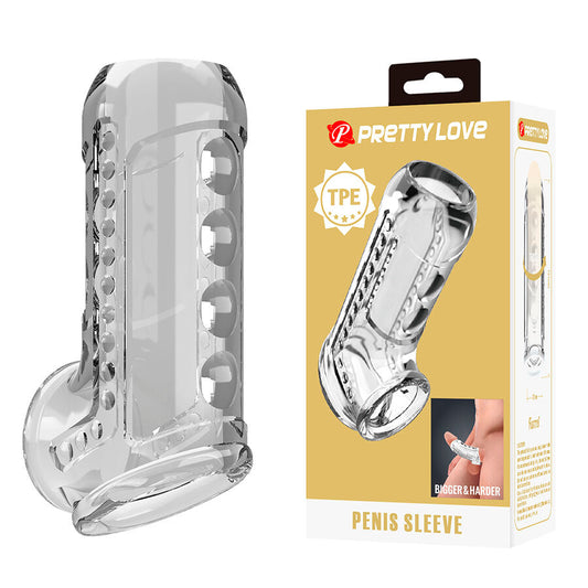 Pretty Love - Transparent Textured Penis Sheath – Penis Sleeve