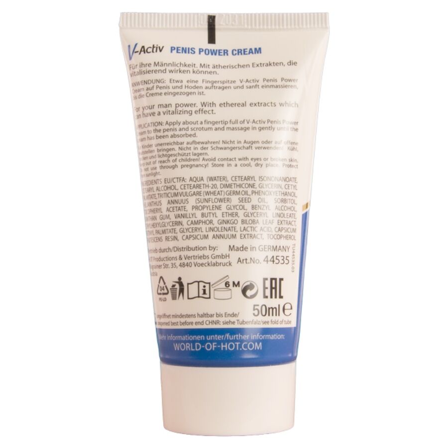 Hot - V-Activ Penis Power Cream for Men 50 ml