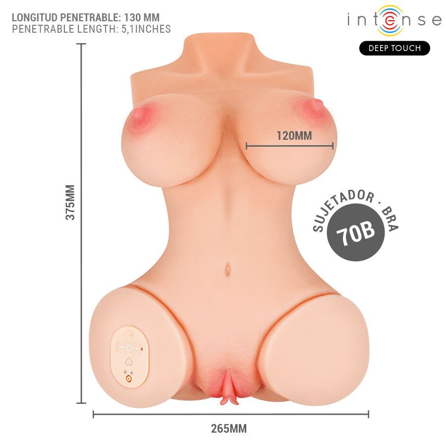 Intense Deep Touch Vero Torso Vagina with Suction, Heat & Vibration – Sex Doll