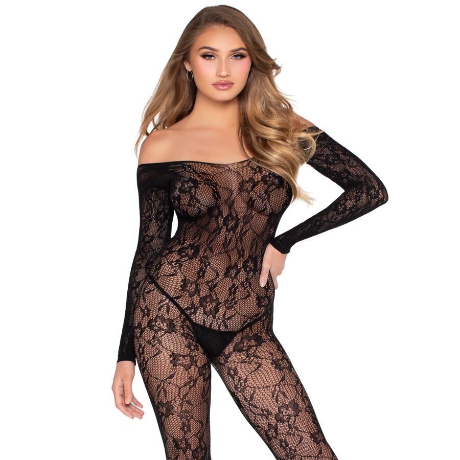 Leg Avenue - Lace Lingerie Bodystocking Black - One Size