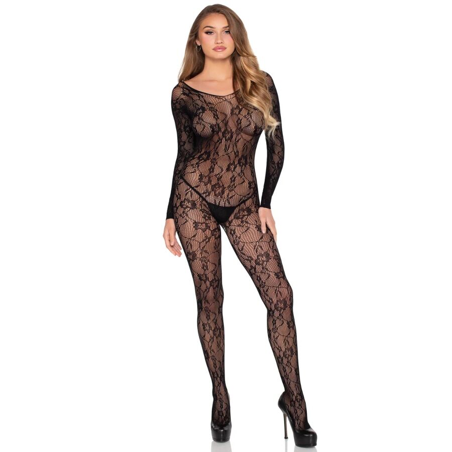 Leg Avenue - Lace Lingerie Bodystocking Black - One Size