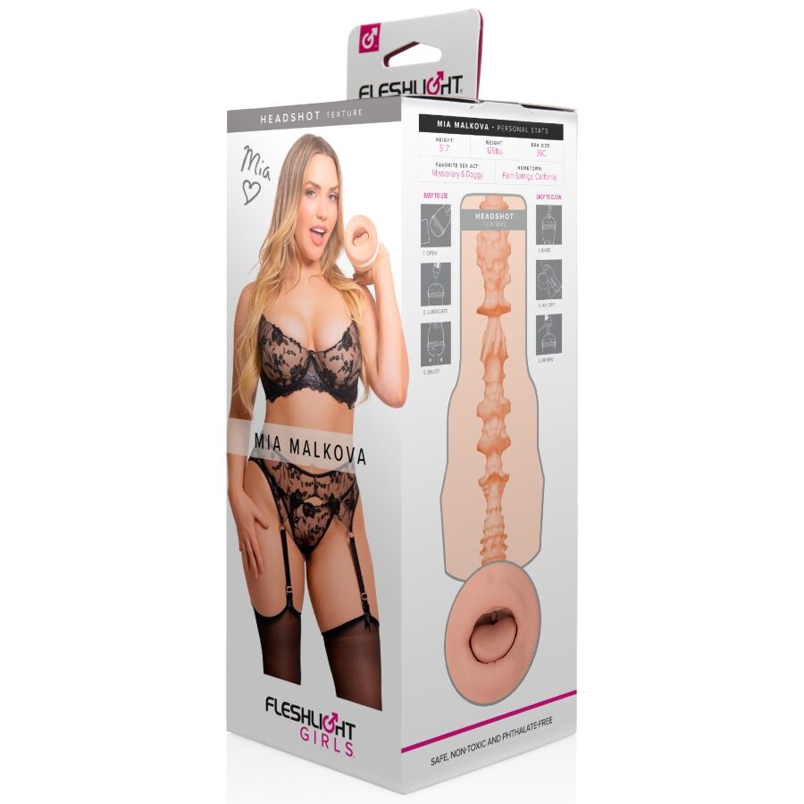 Fleshlight Girls - Mia Malkova Headshot Mouth – Male Masturbator