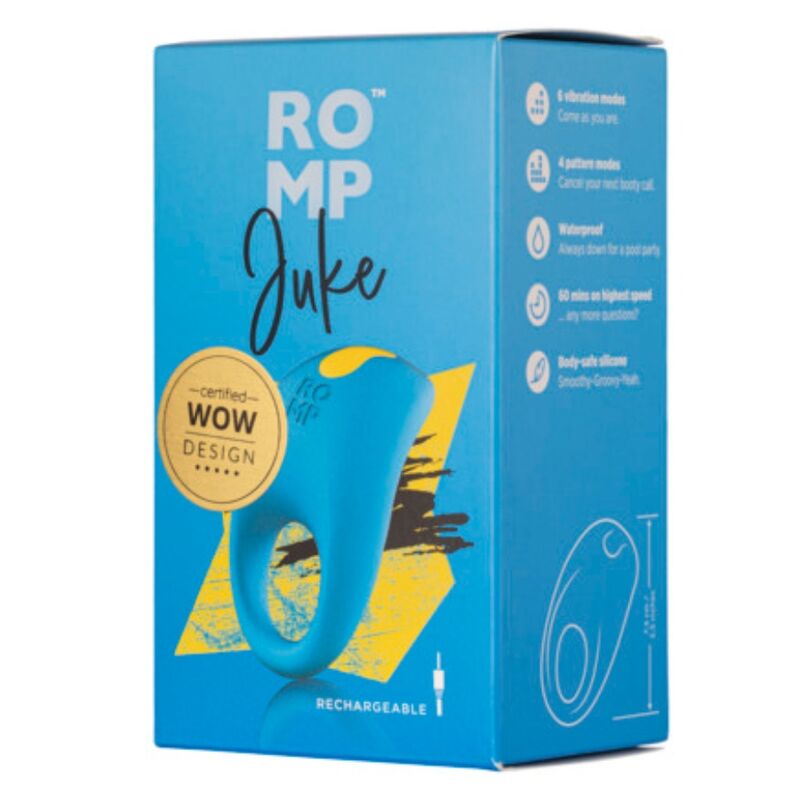 ROMP - Juke Silicone Penis Ring with Clitoral Stimulation Vibrator – Vibrating Cock Ring