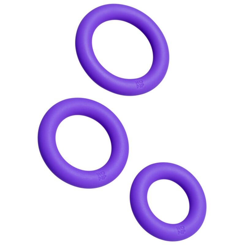 ROMP - Remix Trio Set of 3 Purple Silicone Penis Rings – Cock Ring
