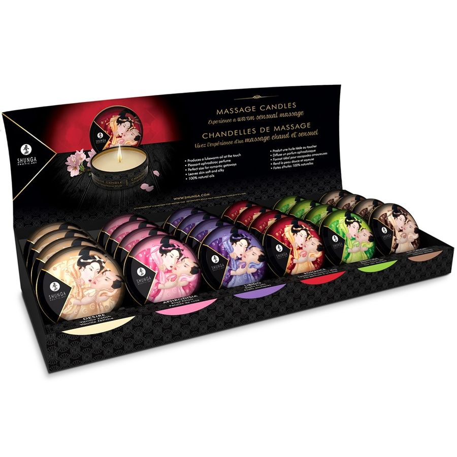 Mini Caress By Candlelight Display Massage Candles 24 Units | Shunga Candles