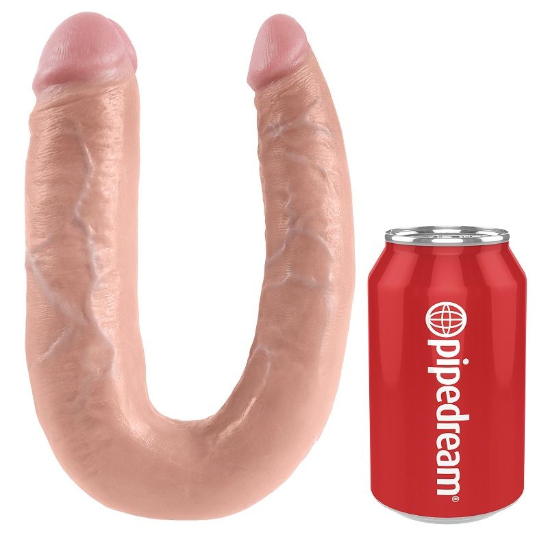 KING COCK - U - Shaped Large Double Trouble Flesh 17.8 CM