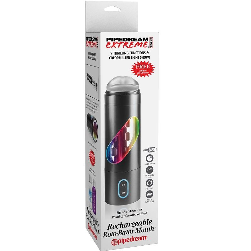 Extreme Toyz - Roto Bator USB Male Masturbator Mouth – Rechargeable Male Masturbator