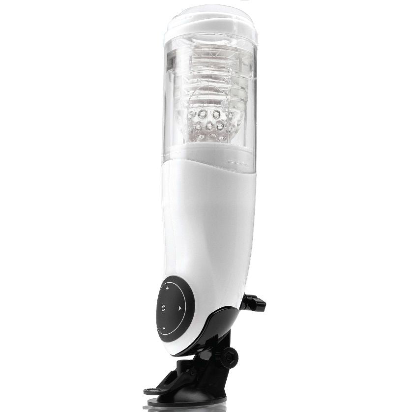 Extreme Toyz - Pdx Mega Bator USB Male Masturbator Vagina White – Rechargeable Male Masturbator