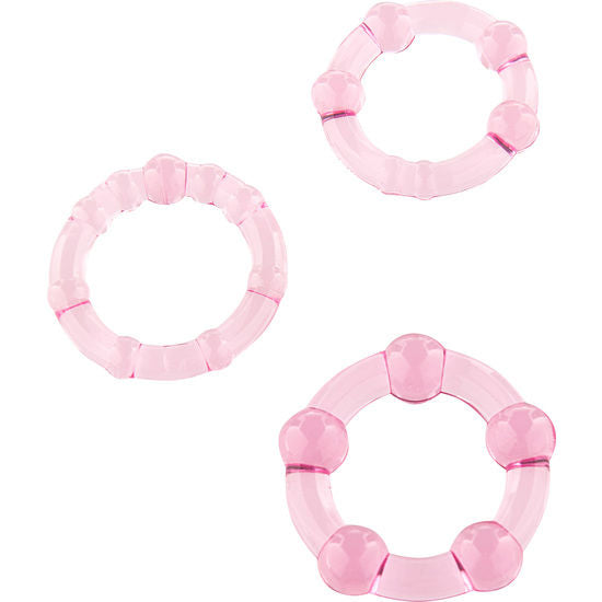 Seven Creations - Set of Three Penis Rings Pink
