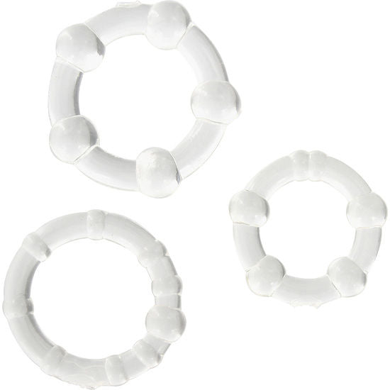 Seven Creations - Set of Three Penis Rings Transparent