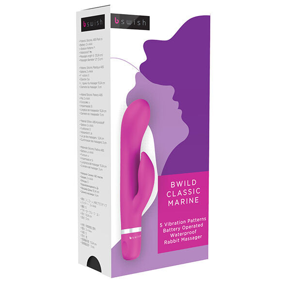 B Swish - bWild Classic Marine Rabbit Vibrator Cerise – G Spot Rabbit Vibrator