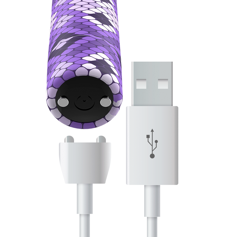 Custom Bullets - Rechargeable Snake Purple Magnetic Bullet 10 Intensities – Bullet Vibrator